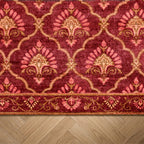 Vintage rug - Sage Grid Red