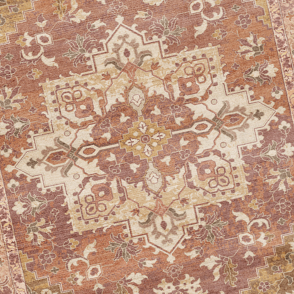 Teppich Vintage - Sage Medaillion Terracotta