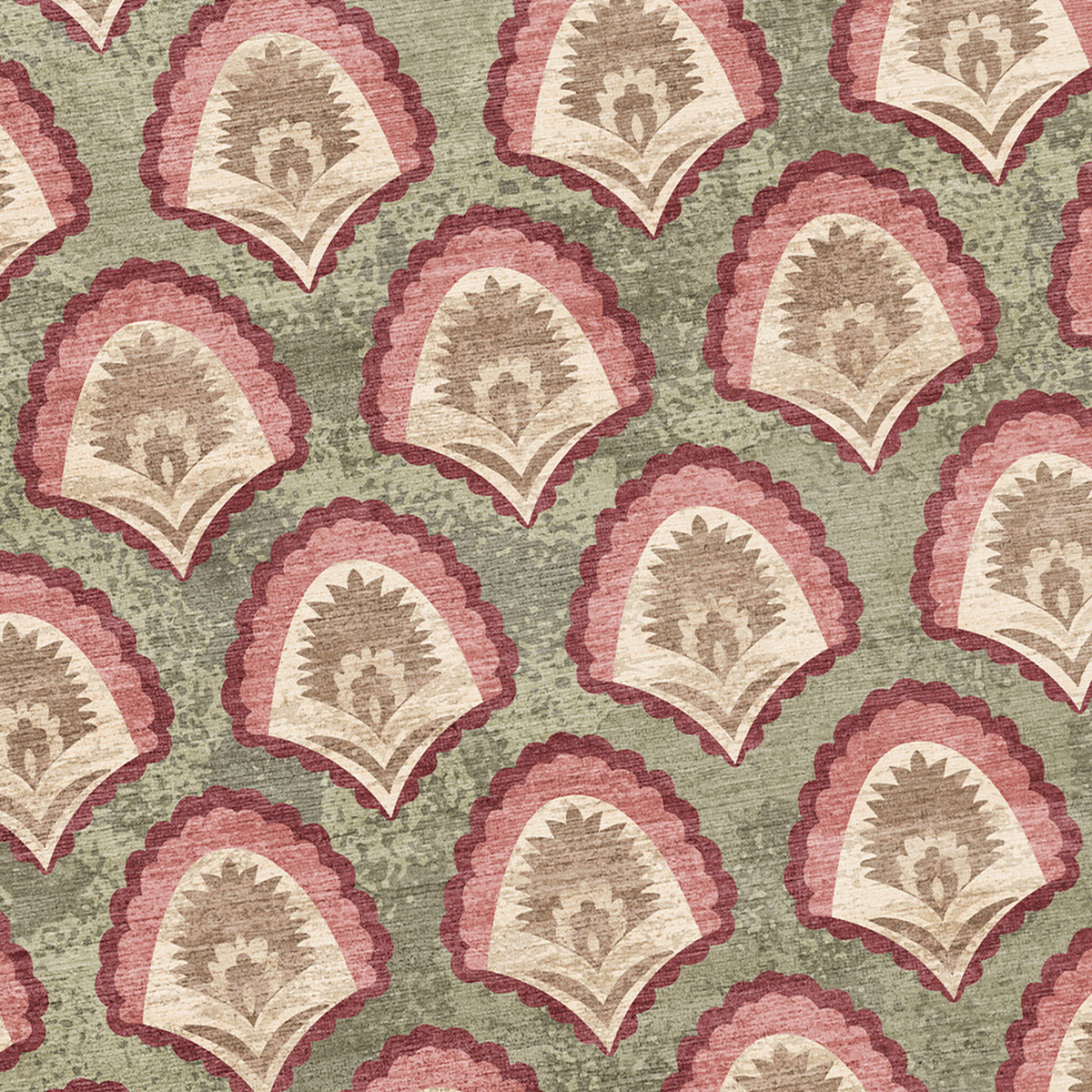 Vintage-Teppich - Sage Pattern Green
