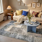 Patchwork Teppich - Lago Grau