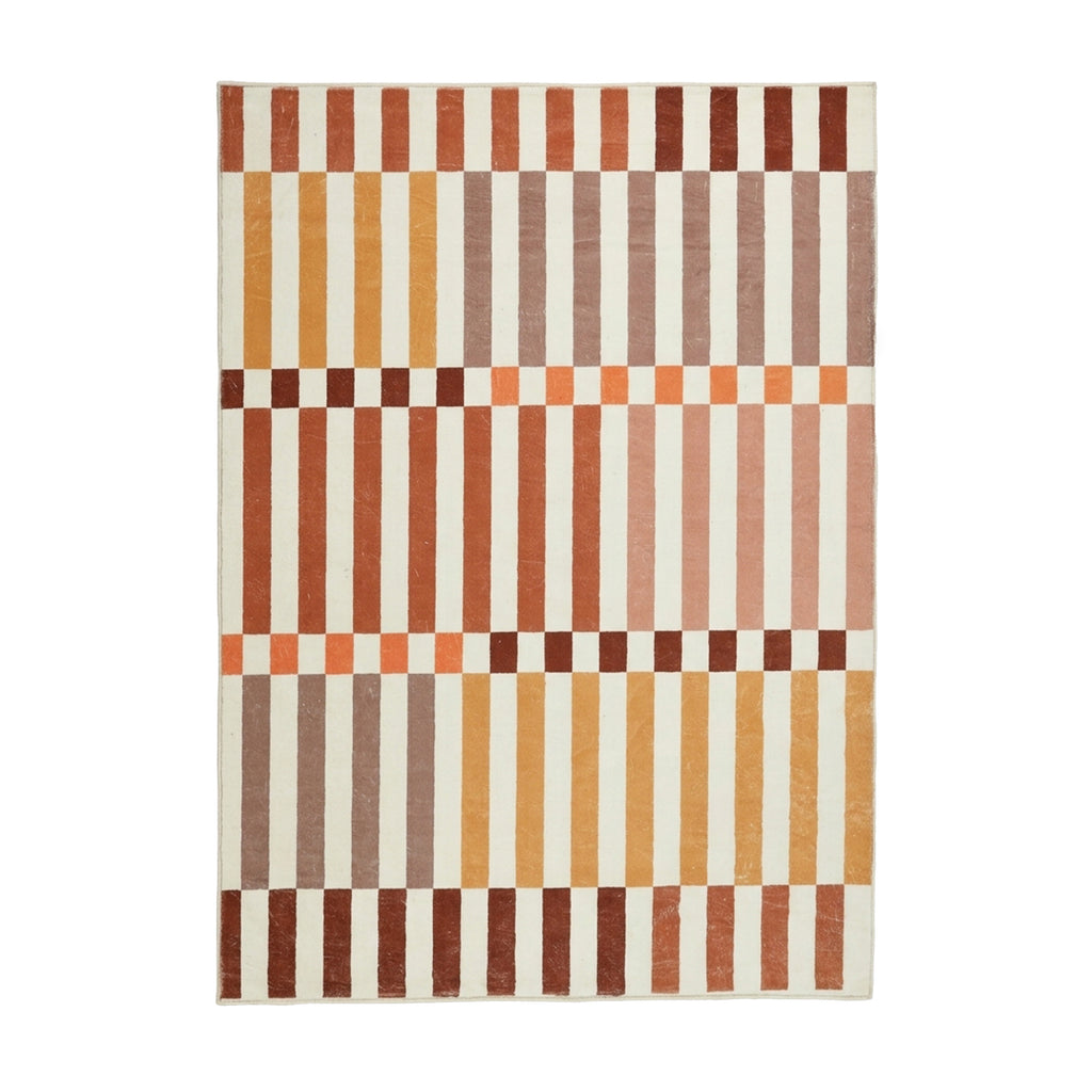 Waschbarer Kinderteppich - Billy Blocks Terrakotta