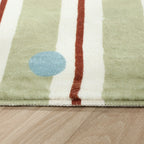 Waschbarer Kinderteppich - Billy Dots Grün