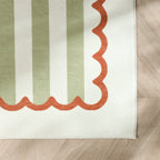 Waschbarer Kinderteppich - Billy Stripes Grün