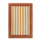 Waschbarer Kinderteppich - Billy Stripes Terrakotta