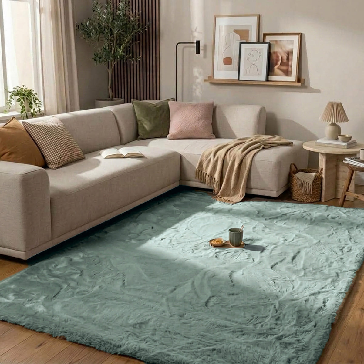 Hochflor Teppich - Comfy Supreme Türkis