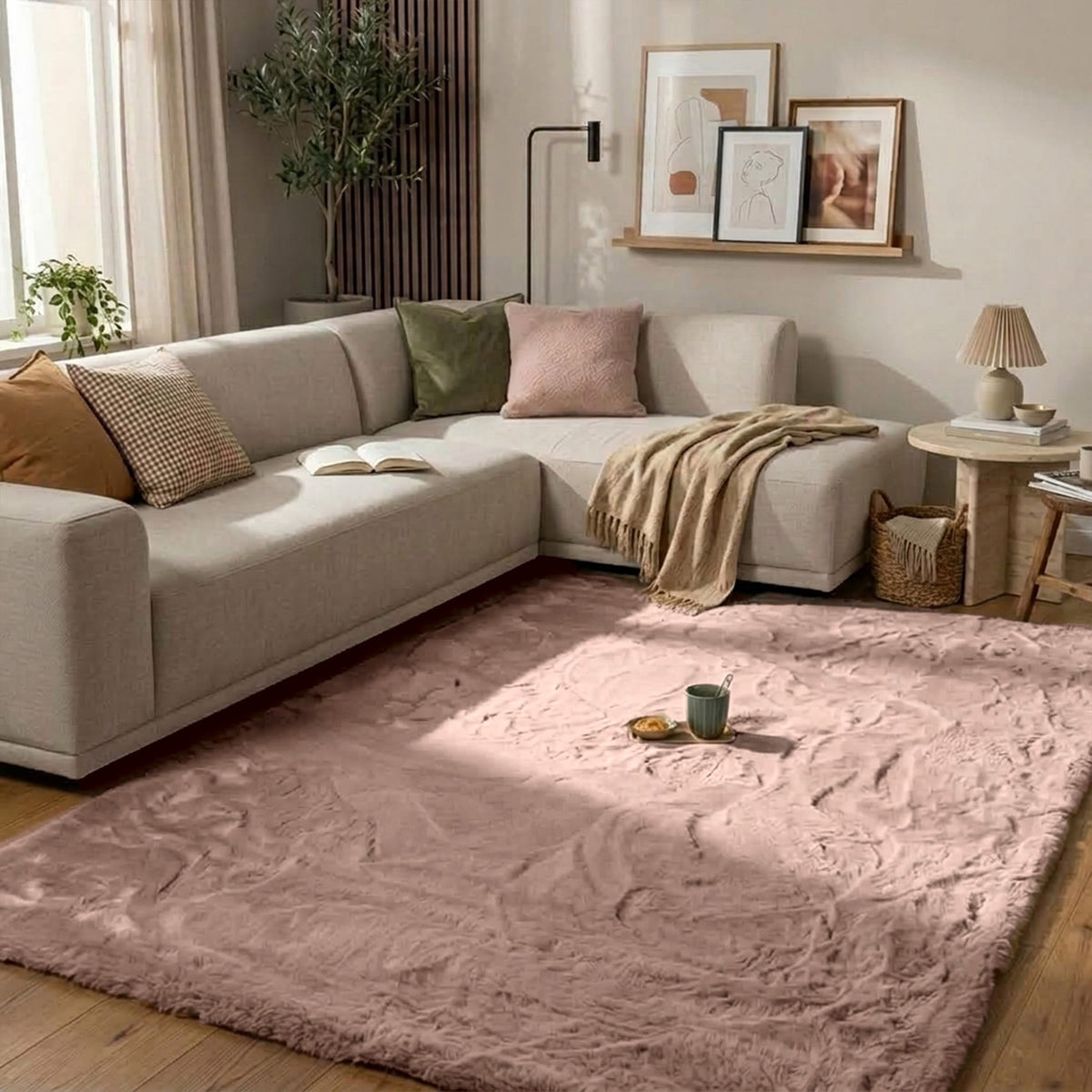 Hochflor Teppich - Comfy Supreme Rosa